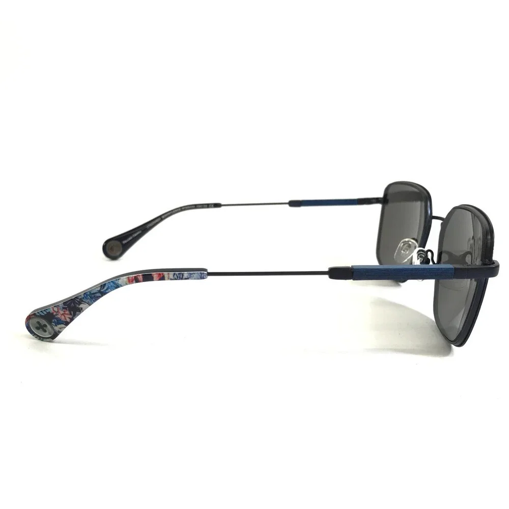Robert Graham Sunglasses LLOYD NAV Navy Square Frames with Mirrored Blue Lenses